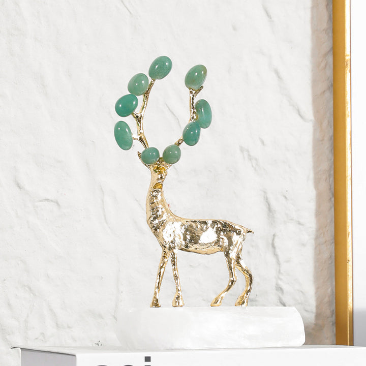 Elegante Decoratieve Herten Sculptuur