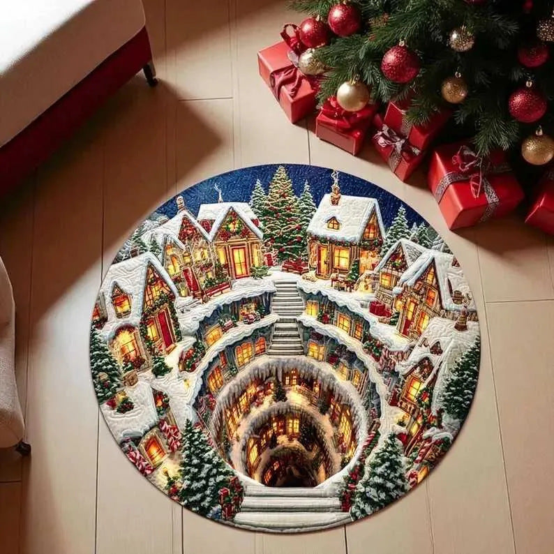 Kersttrein-Thema Area Rug
