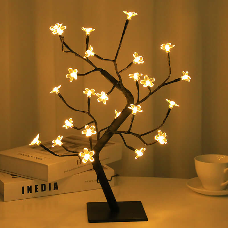 Kamersdecoratie kersenbloesem lamp esdoornblad bureau creativiteit