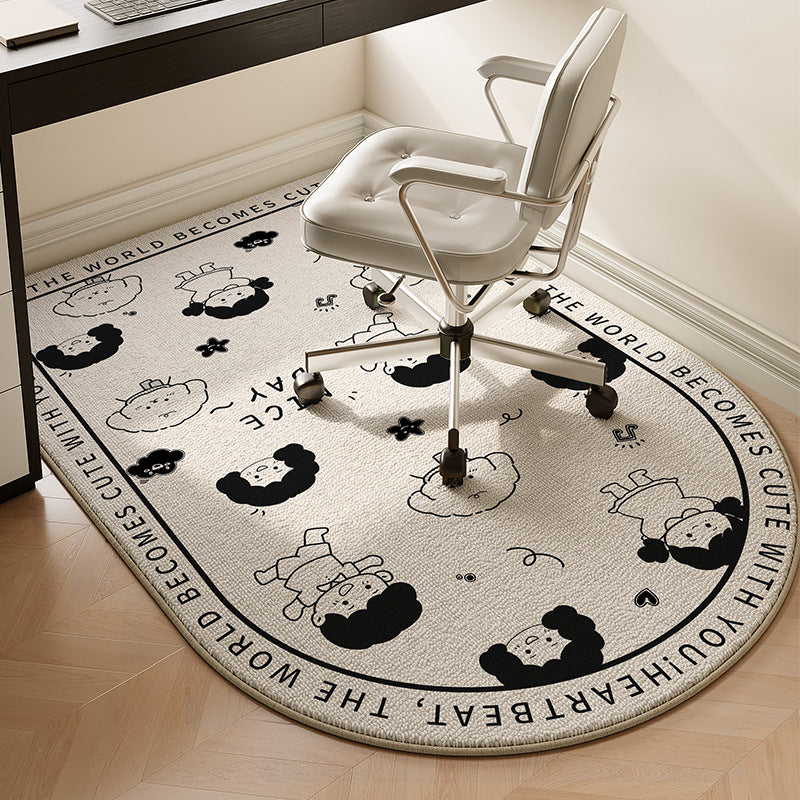 Schattig Dierenthema Pluche Vloerkleed voor Woondecoratie