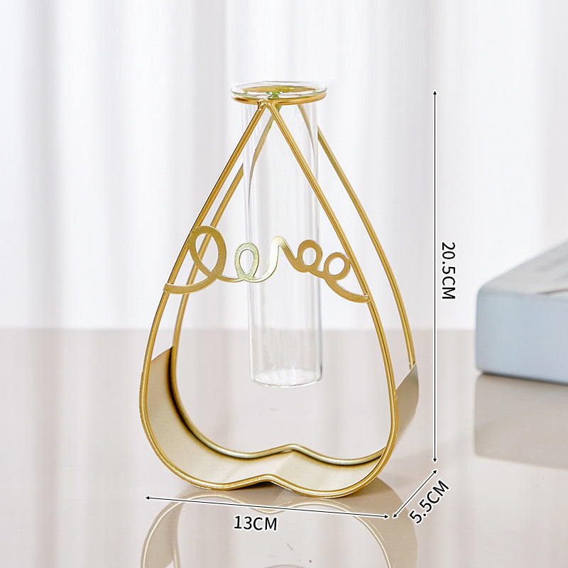 Decoratieve Hartvormige Glazen Vaas Stand