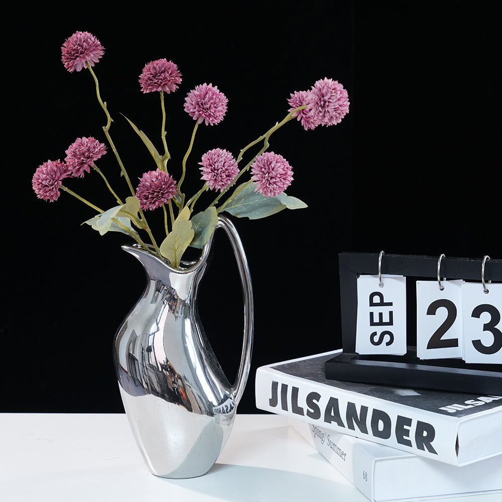 Gestructureerde Kunstmatige Zinnia Bloemarrangement