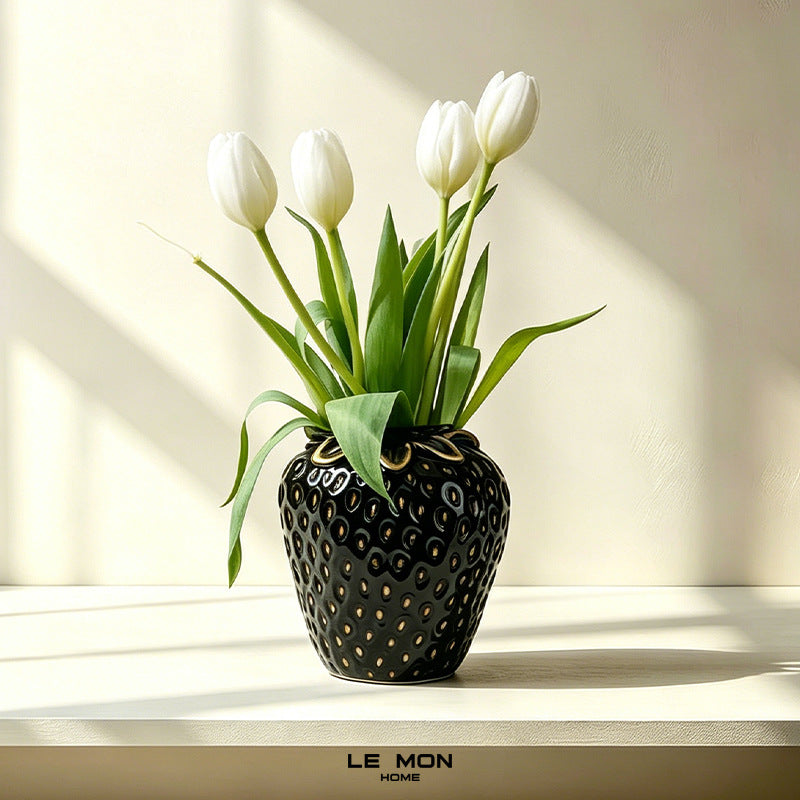 Aardbei-vormige Decoratieve Keramische Vaasje