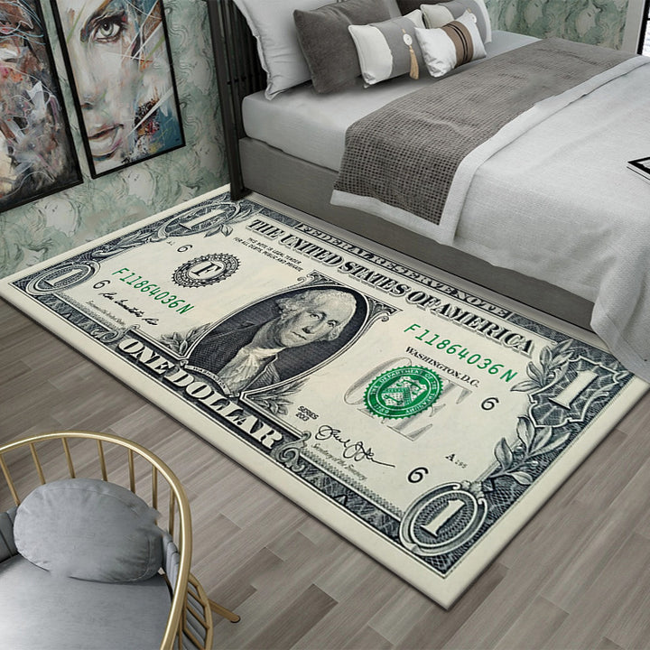 Dollar-Thema Decoratieve Vloerkleed