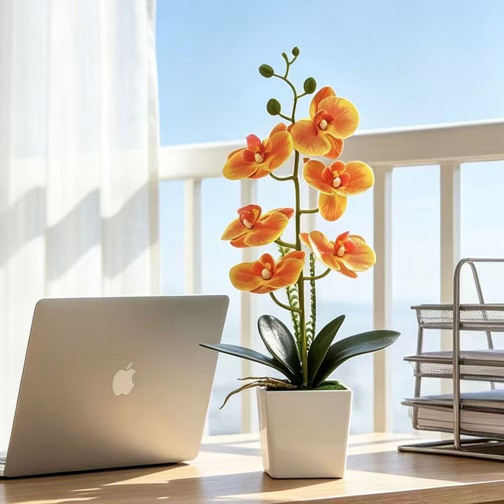Realistische Kunstmatige Orchidee Arrangement voor Thuisdecoratie