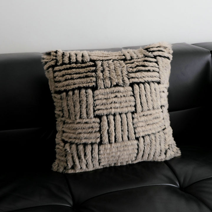 Chique Textuur Faux Bont Accent Kussen voor Huishouddecoratie