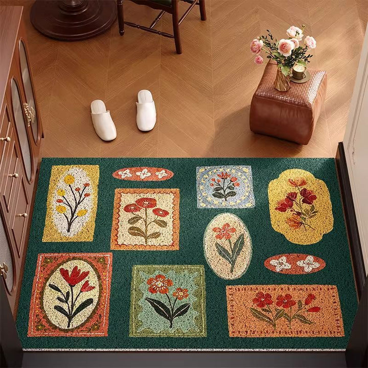 Vintage Bloemenpatroon Deurmat