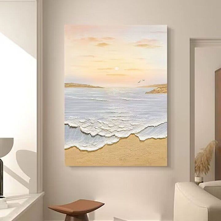 Kust Sereniteit Textuur Canvas Kunst