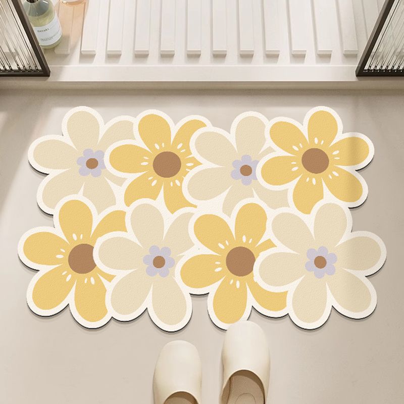 Decoratieve Bloem Motief Vloermat