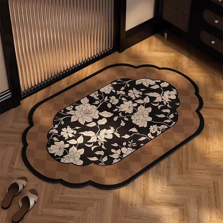 Elegante Bloemen Design Area Mat