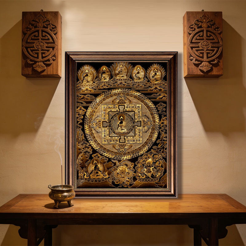Intricate Religieuze Canvas Kunstwerk