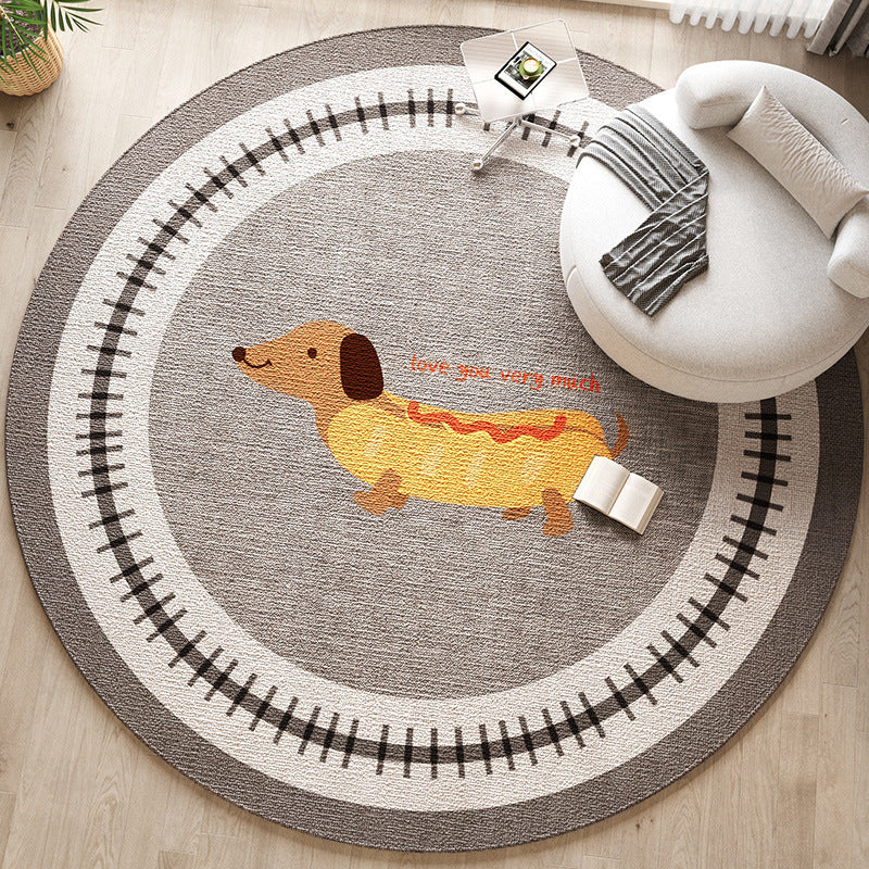 Ronde Honden-Thema Vloerkleed