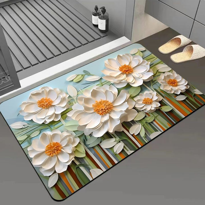 Artistiek Bloemig Ontwerp Gebiedsmat