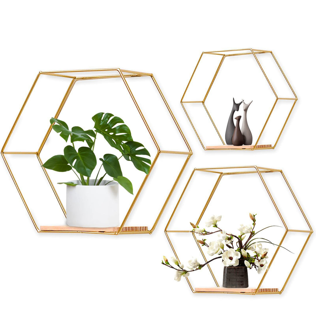 Hexagonale Muurbevestigde Plank