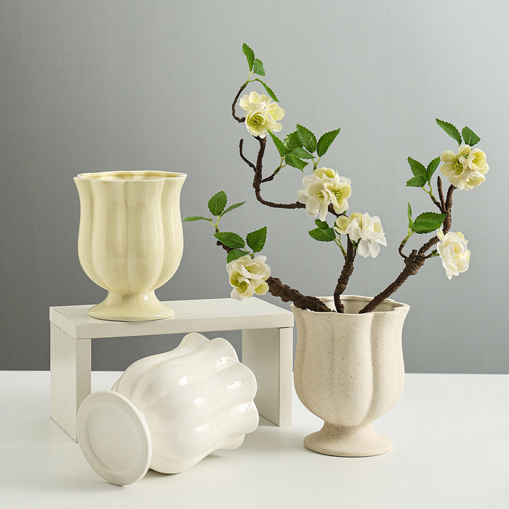 Elegante Gesculptuurde Keramische Bloempot