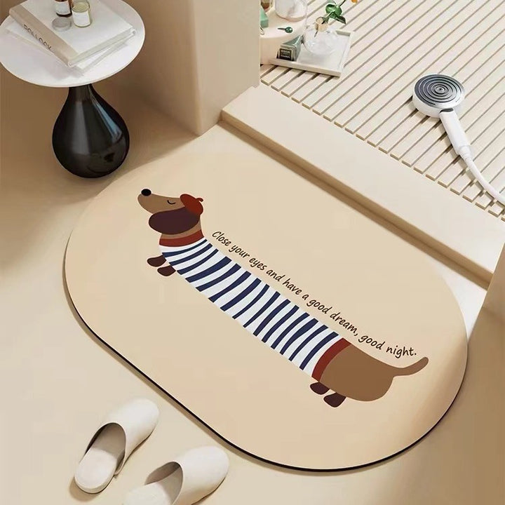 Artistieke Kat-Thema Gebiedsmat voor Woondecoratie