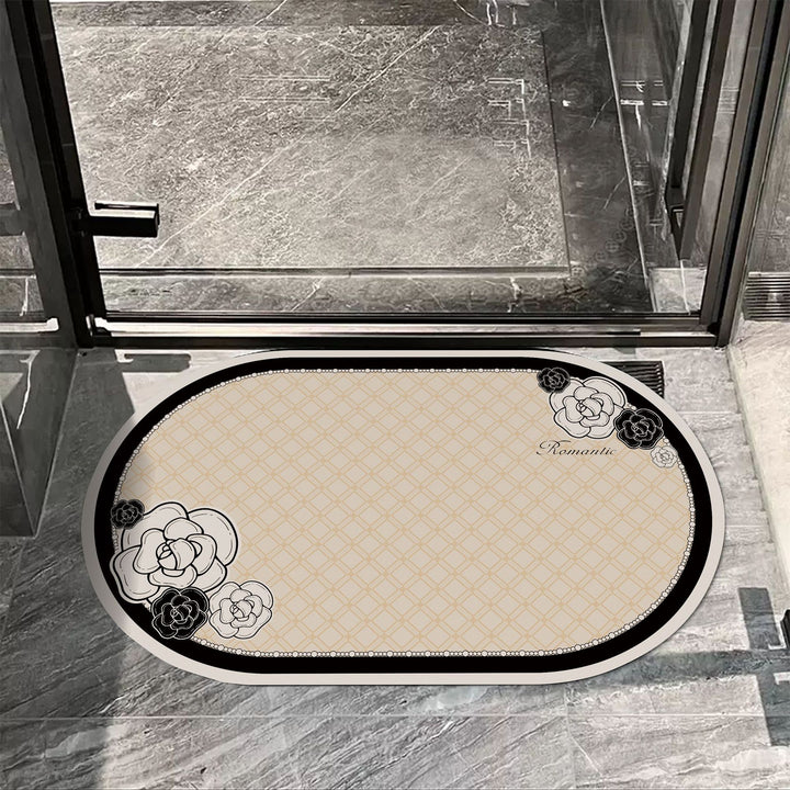 Elegante Ovale Decoratieve Gebiedsmat voor Thuis