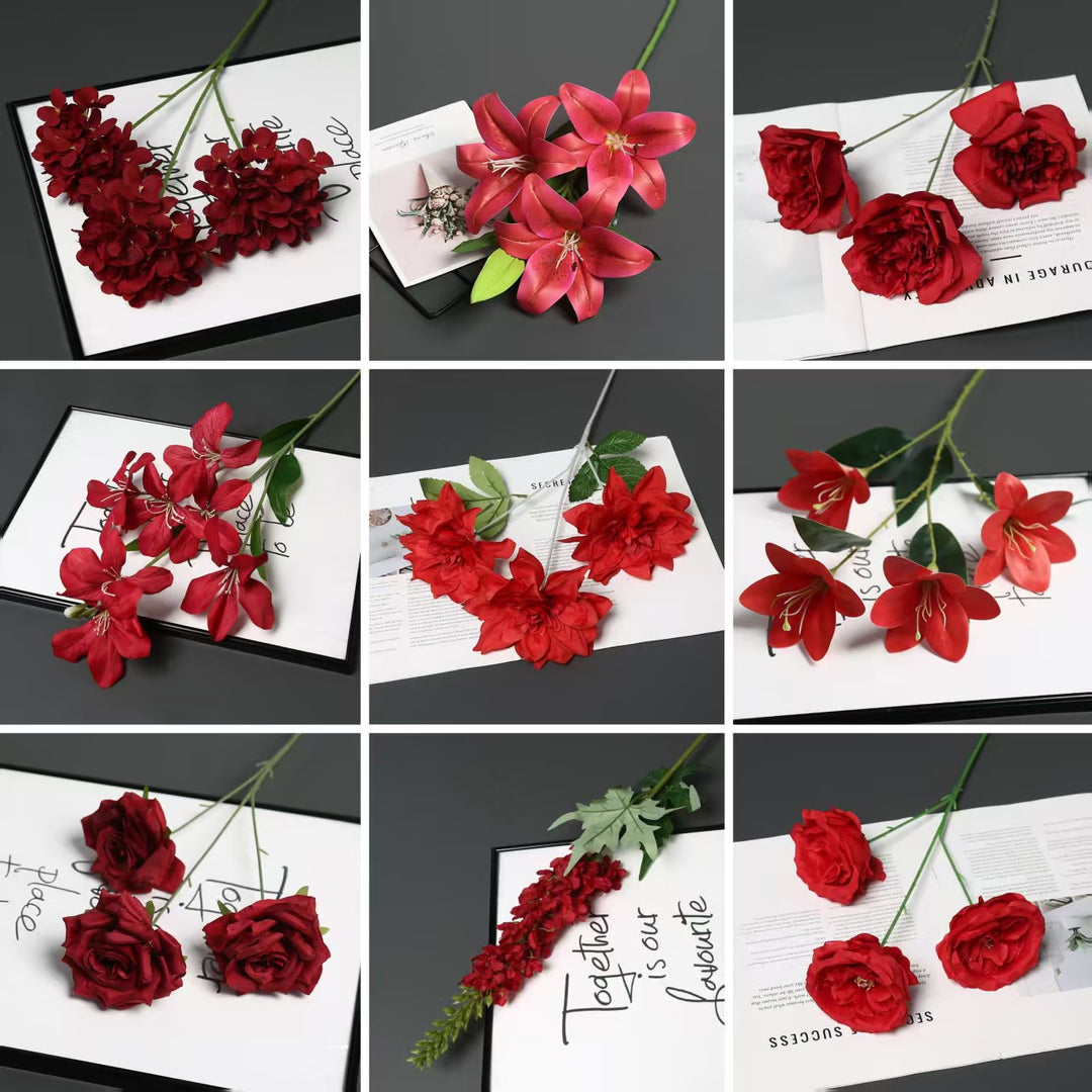 Elegante Pioen Rozen Bloemsteel voor Woondecoratie Tentoonstelling