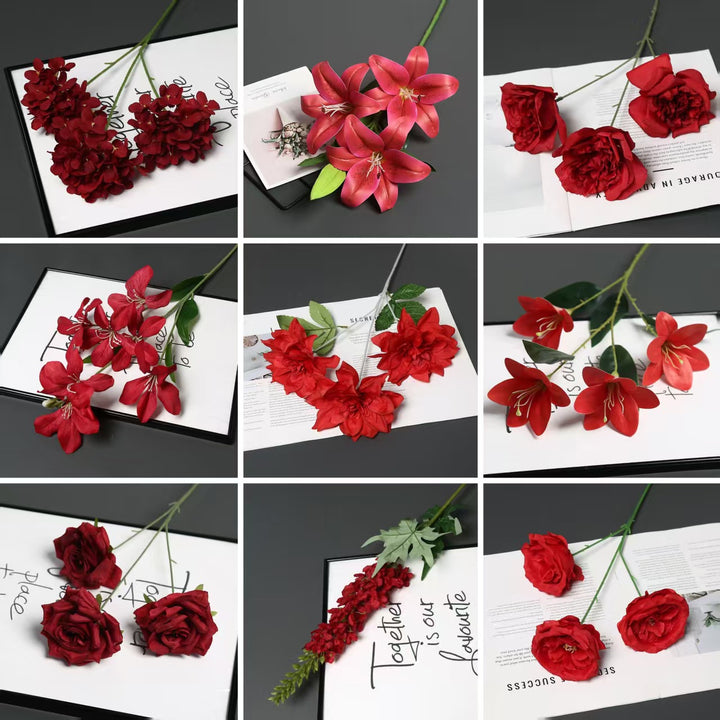 Elegante Pioen Rozen Bloemsteel voor Woondecoratie Tentoonstelling