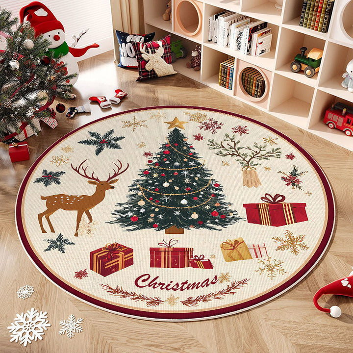 Decoratieve kerstthema vloerkleed
