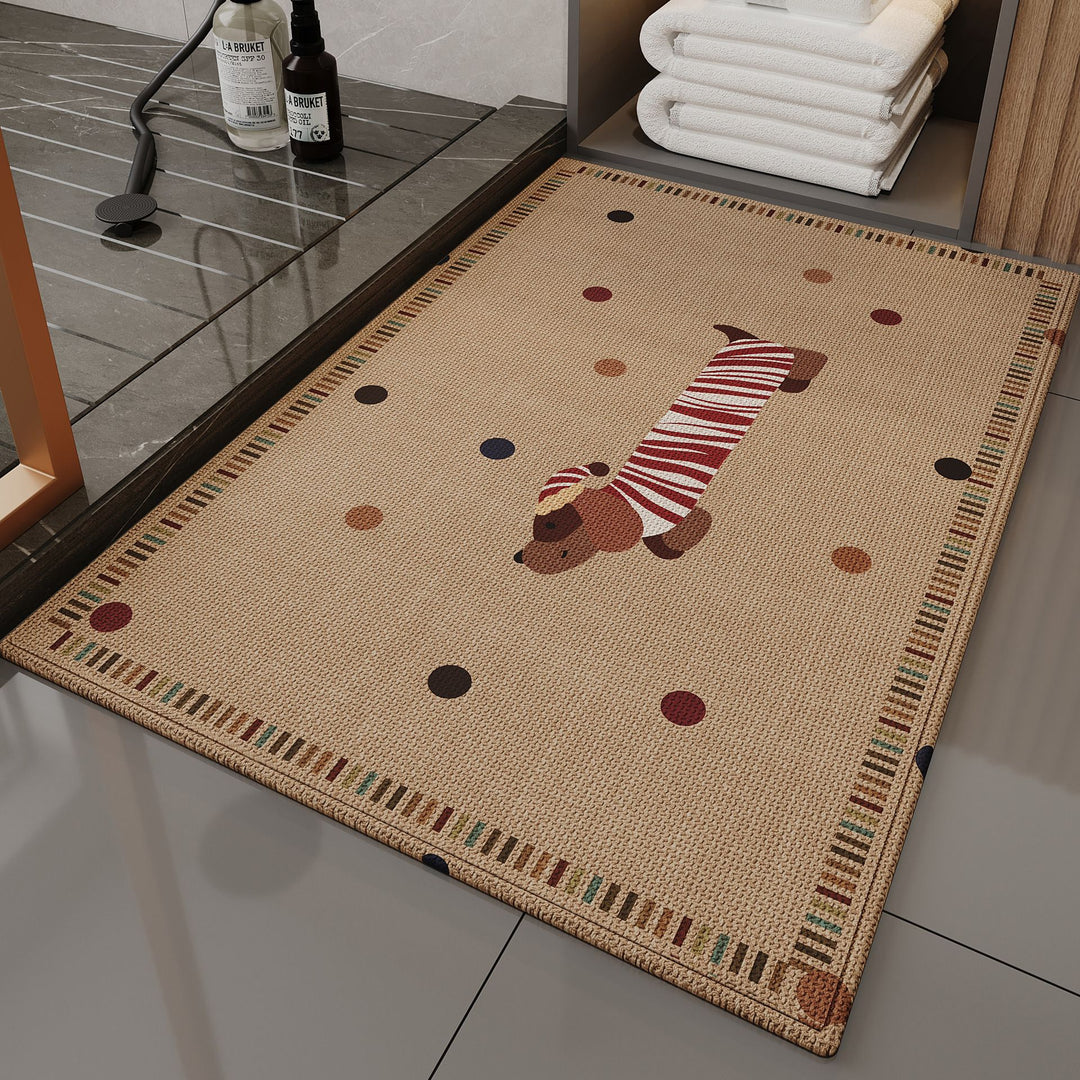 Schattige Honden-Thema Antislip Badmat