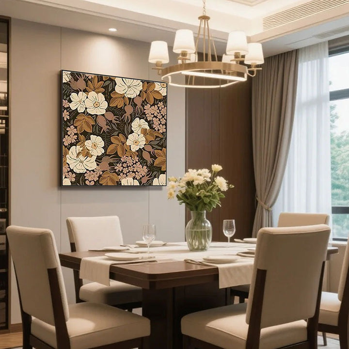 Floraal Themed Canvas Wanddecoratie