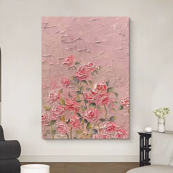 Bloemrijke Textuur Canvas Wandkunst