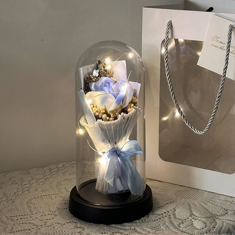 Verlichte Bloemdisplay
