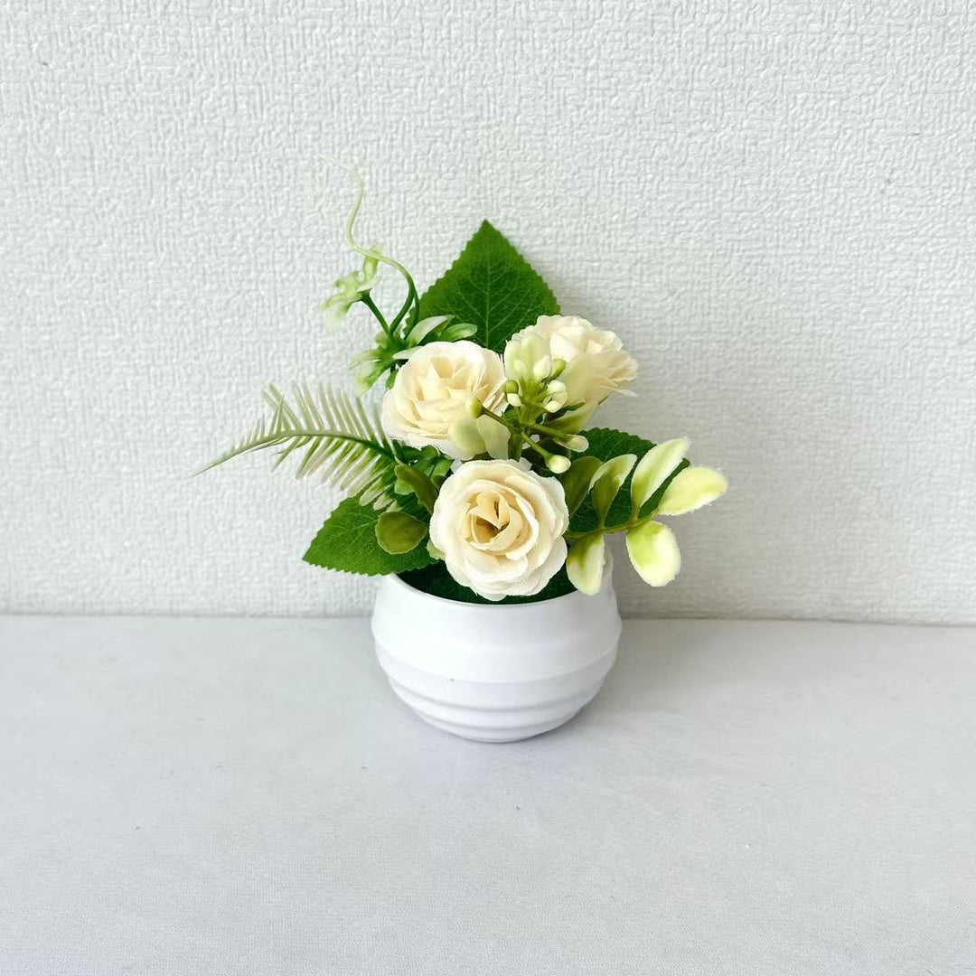 Levensechte Bloemarrangement in Decoratieve Pot voor Thuisdecoratie