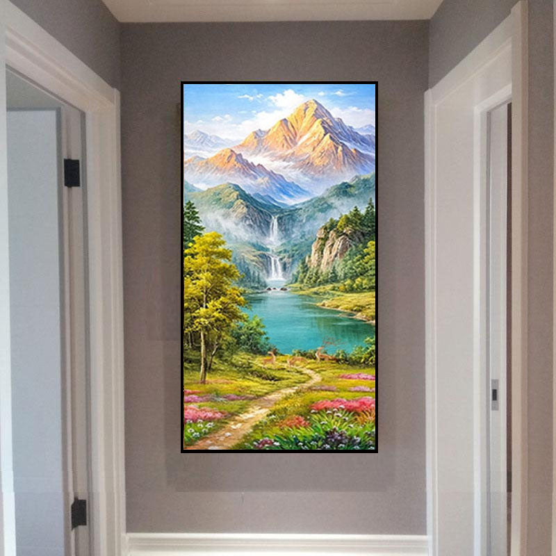 Landschapsschilderij Wandkunst