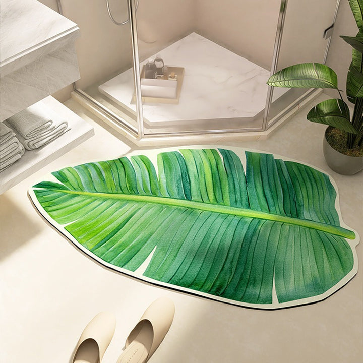 Bladvormige Decoratieve Badmat