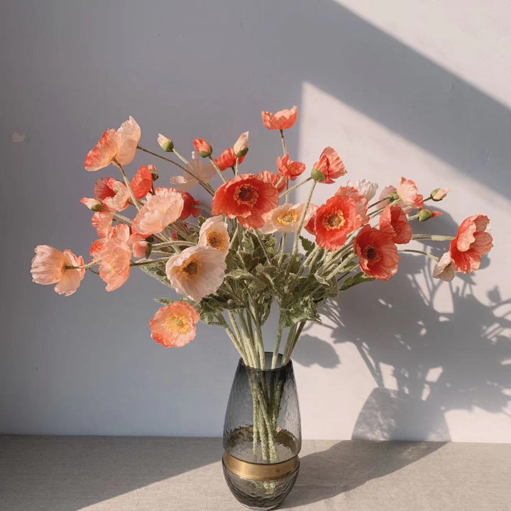 Levensechte Zijde Papaver Bloemsteel