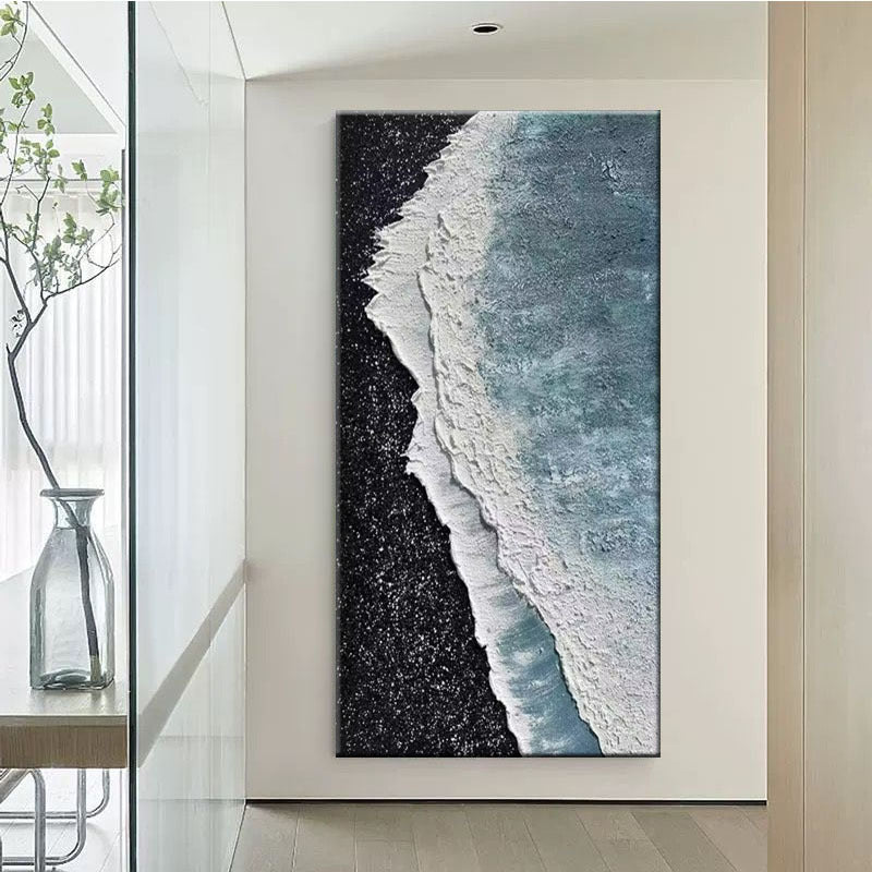 Textured Coastal Wave Canvas Wandkunst