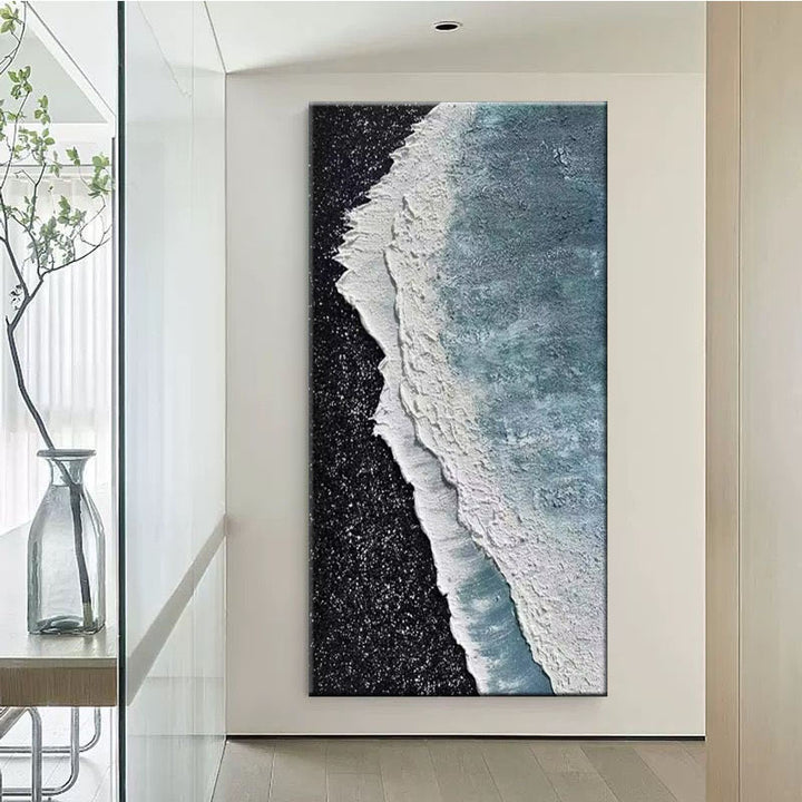Textured Coastal Wave Canvas Wandkunst