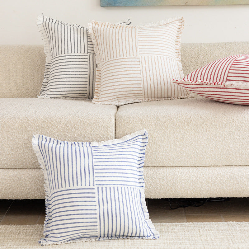 Textured Stripe Decoratieve Gooi Kussen