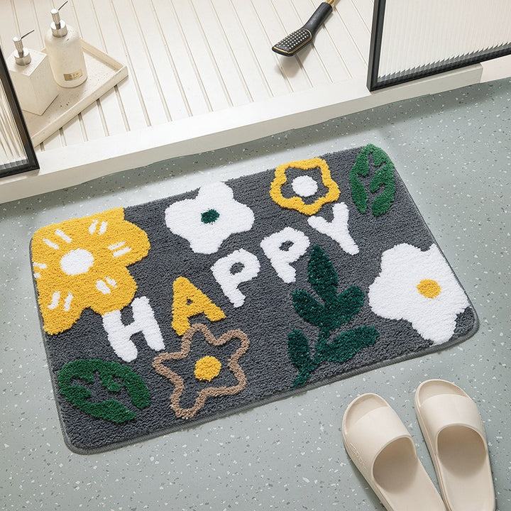 Zachte Katoenen Bloemen Badmat