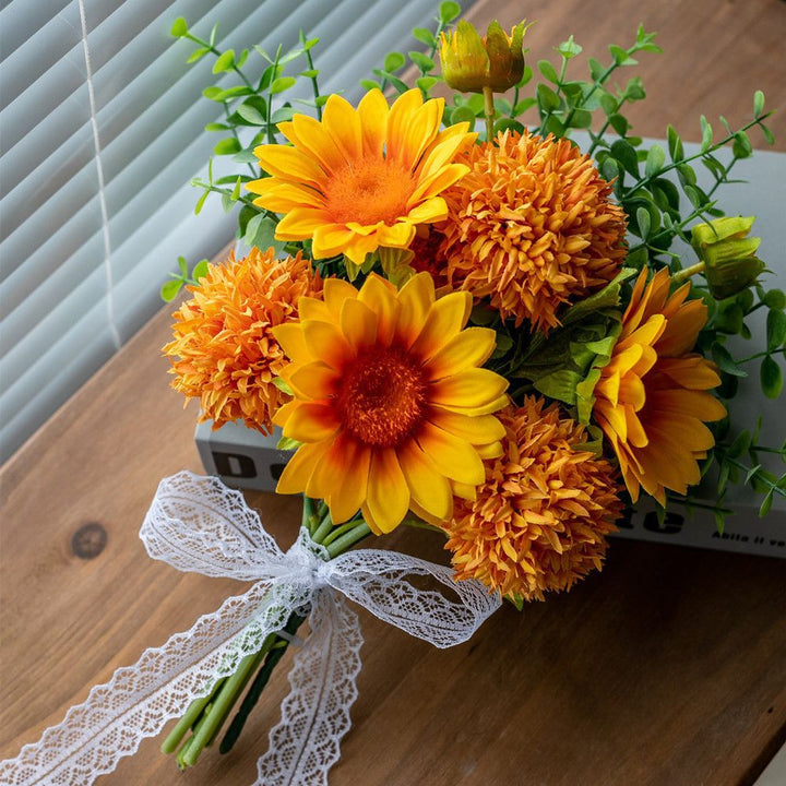 Decoratieve Zonnebloem Boeket Arrangement