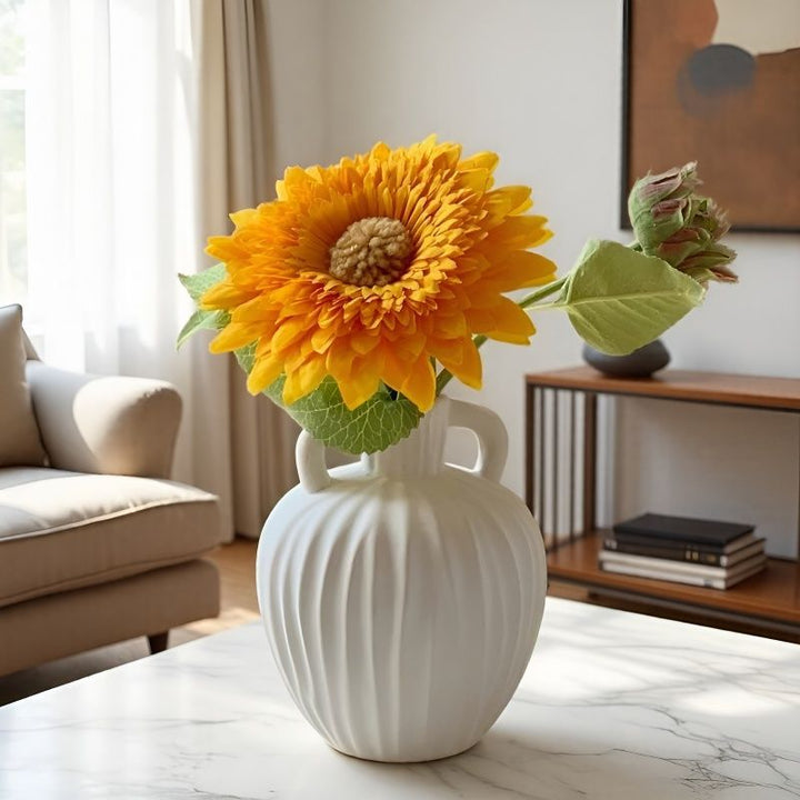 Elegante Zonnebloem Decoratieve Vaas