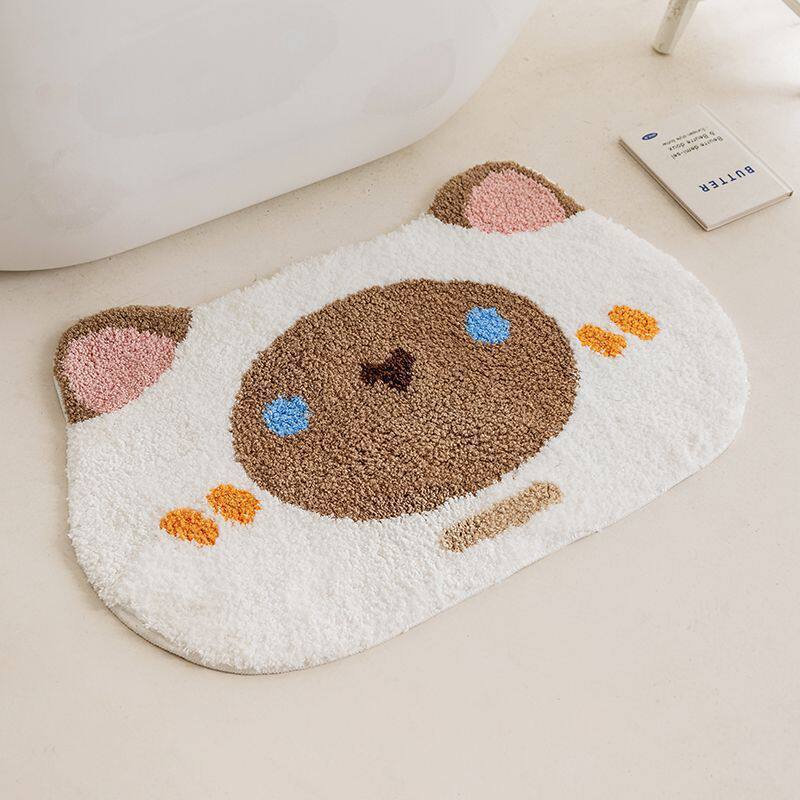 Pluche Smiley Face Badmat