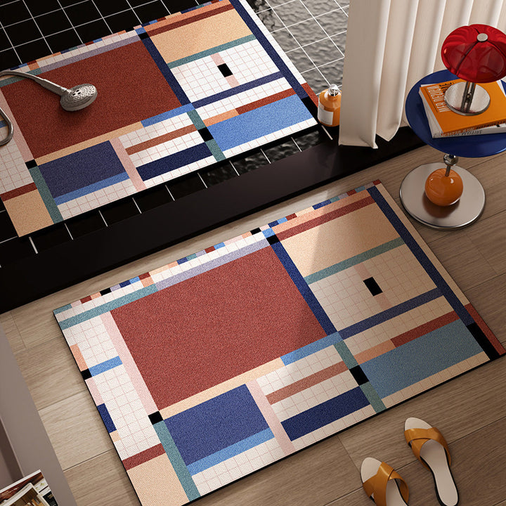 Geometrisch Patroon Antislip Badmat