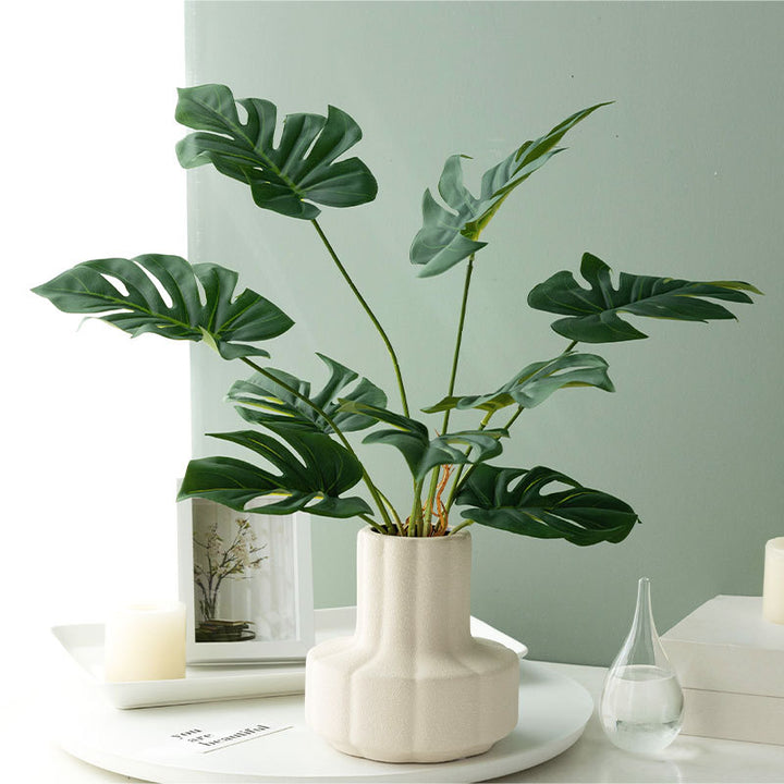 Decoratieve Monstera Blad Plantenarrangement voor Thuis
