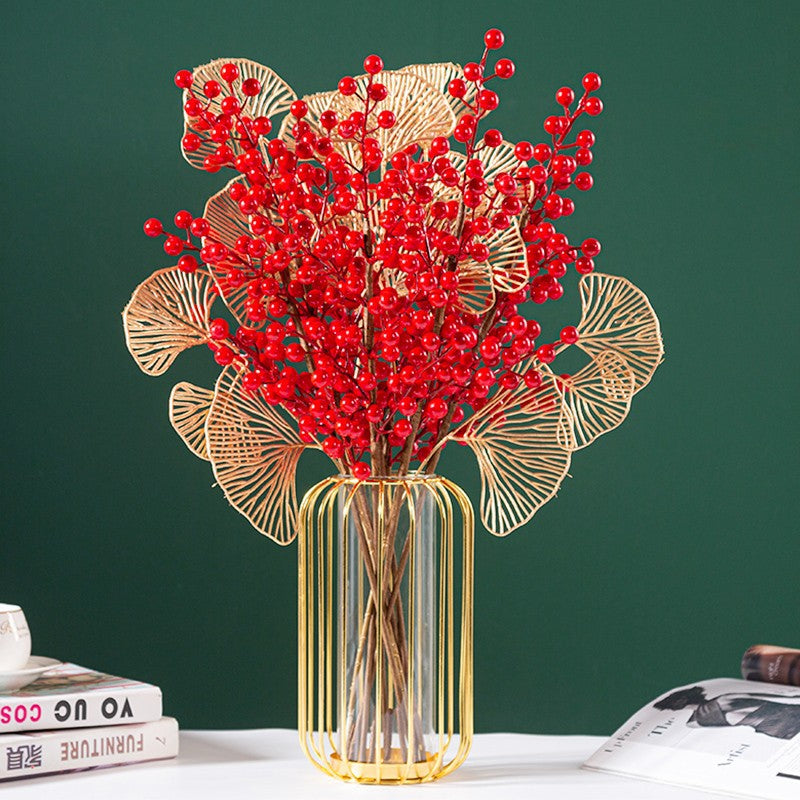 Decoratieve Bes en Bladeren Arrangement