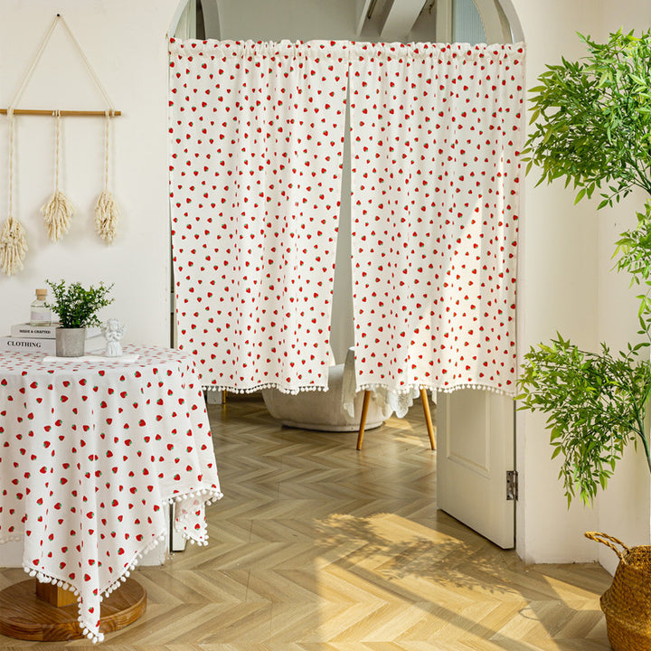Aardbei Print Decoratieve Gordijn