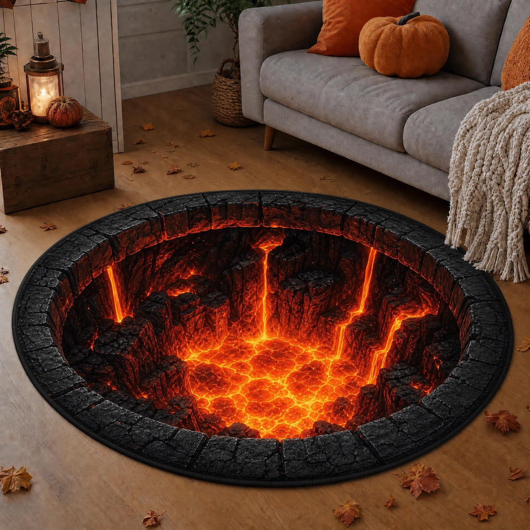 3D Kat Thema Ronde Vloerkleed