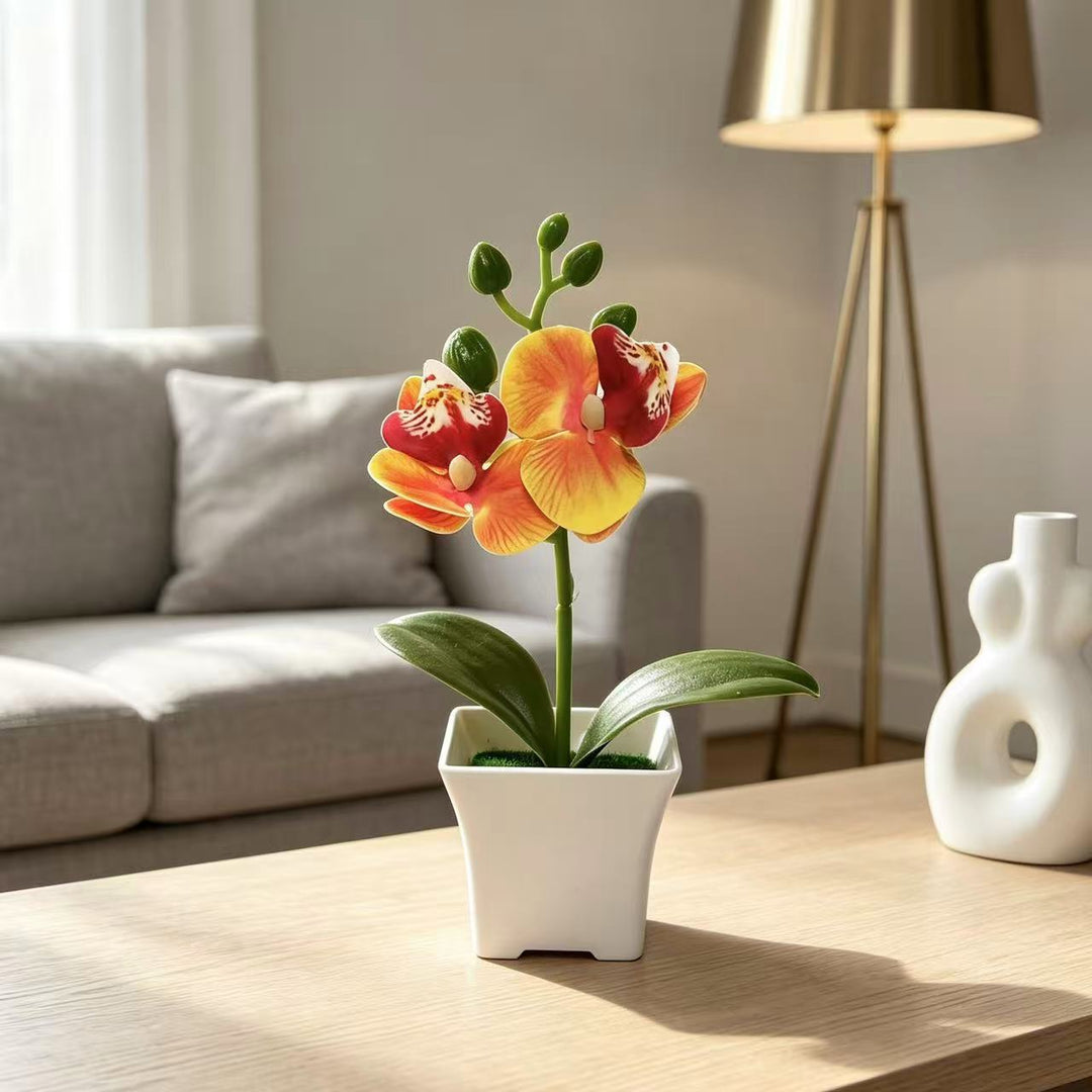 Elegante Kunstorchidee Plant Weergave voor Binnendecoratie