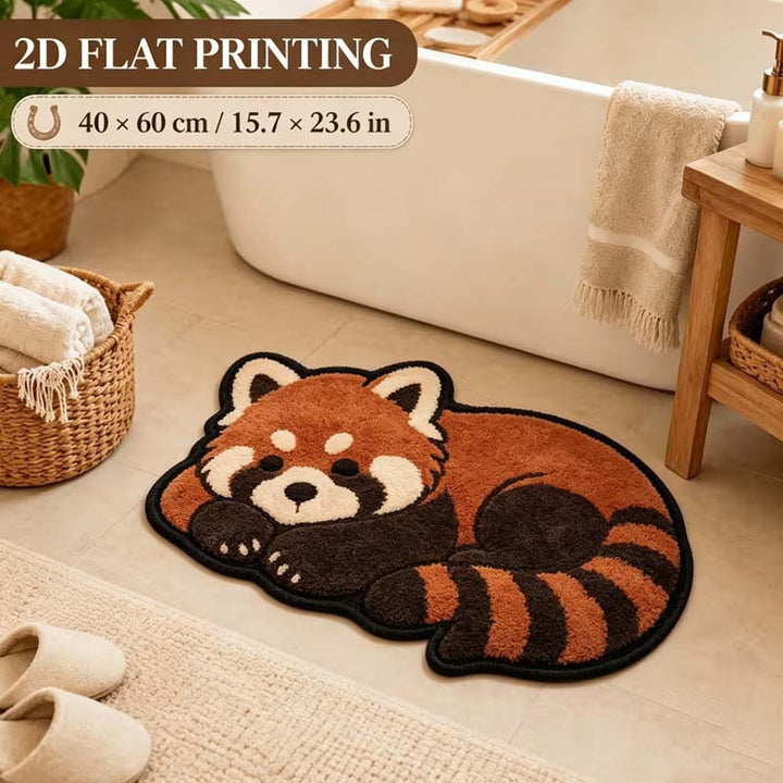 Speelse Rode Panda Badmat