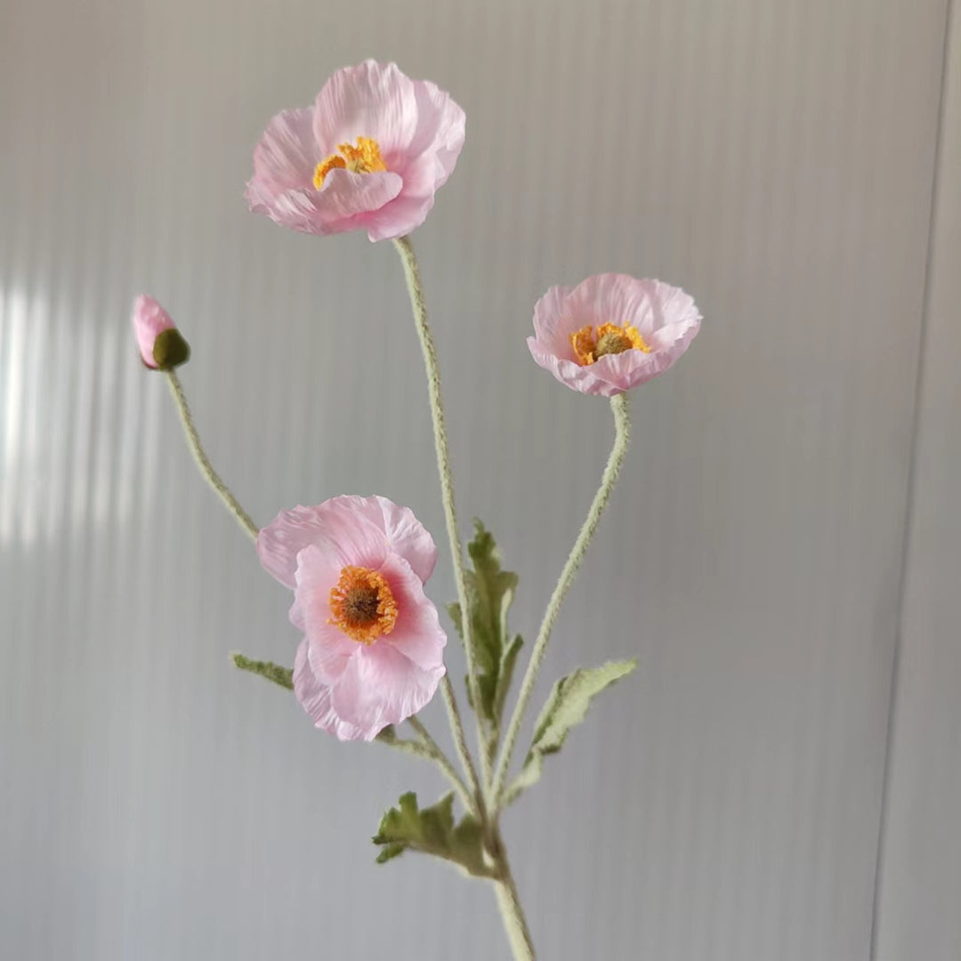 Levensechte Zijde Papaver Bloemsteel
