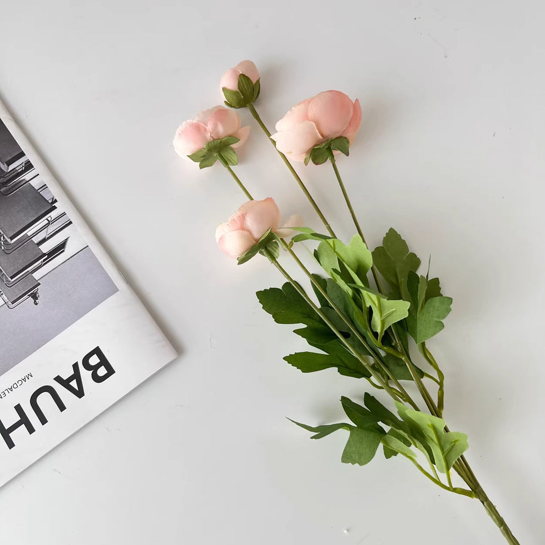 Levensechte Kunstmatige Ranunculus Steel