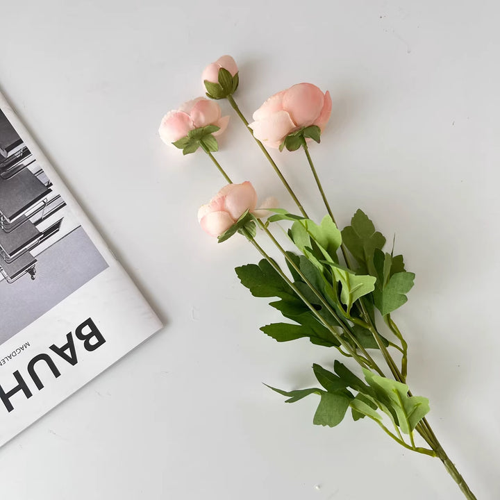 Levensechte Kunstmatige Ranunculus Steel