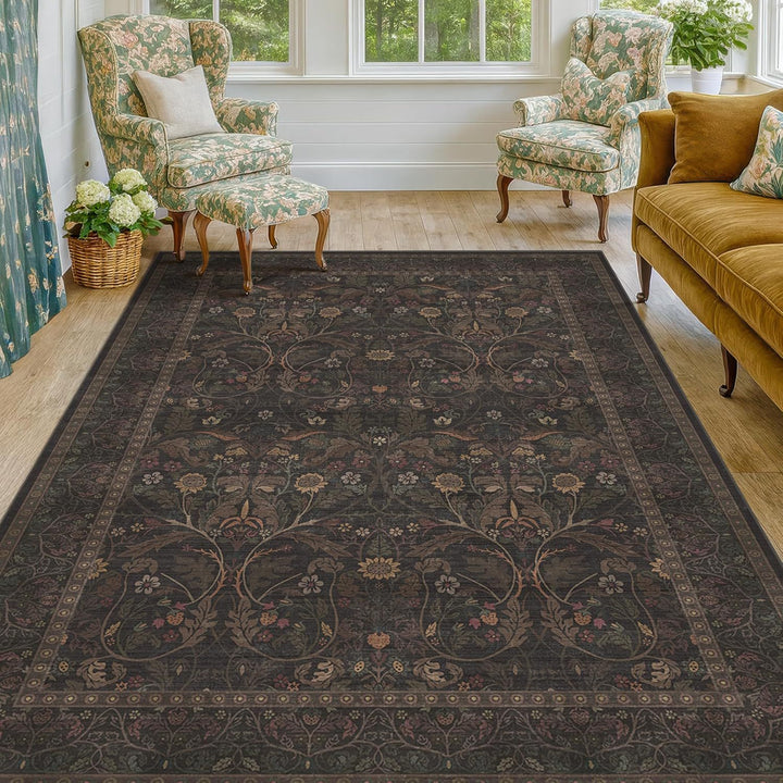 Vintage Bloemenpatroon Tapijt
